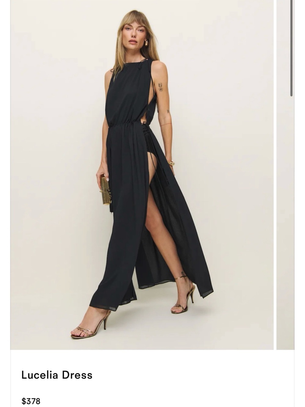 Reformation Lucelia Maxi Dress in Black